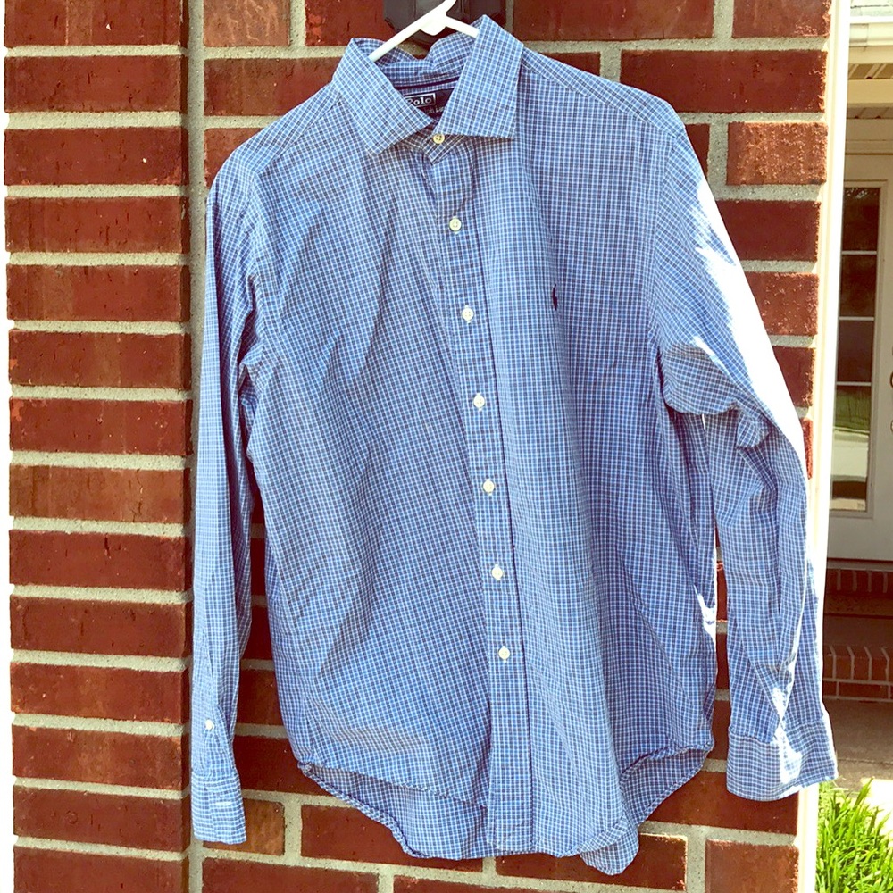 Men’s blue polo Large